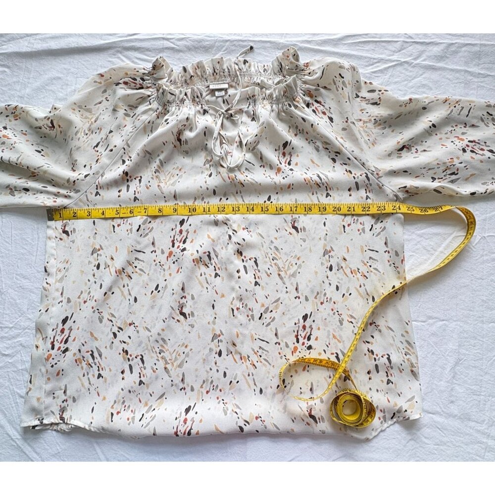 A New Day Womens XXL Peasant Blouse Ruffles Cottagecore Abstract Print - Picture 5 of 11